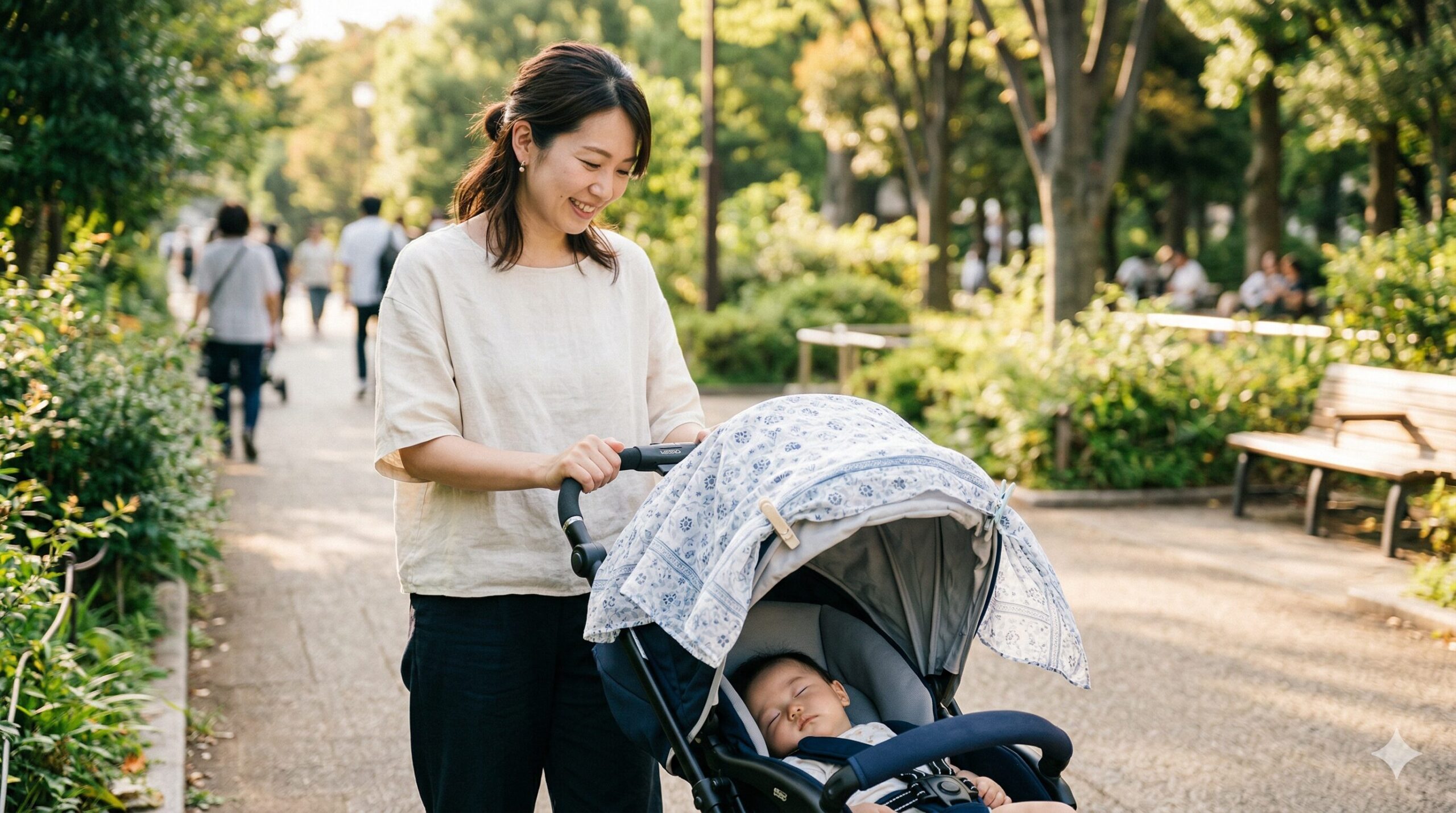 ベビーカーの日除けは家にあるもので代用可能！おすすめアイテムと安全な活用術