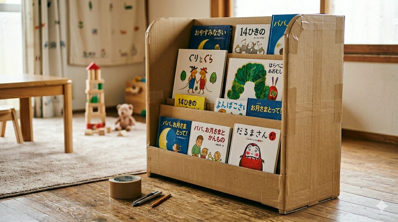 ダンボール絵本棚の補強｜長持ちさせる作り方と壊れにくい工夫