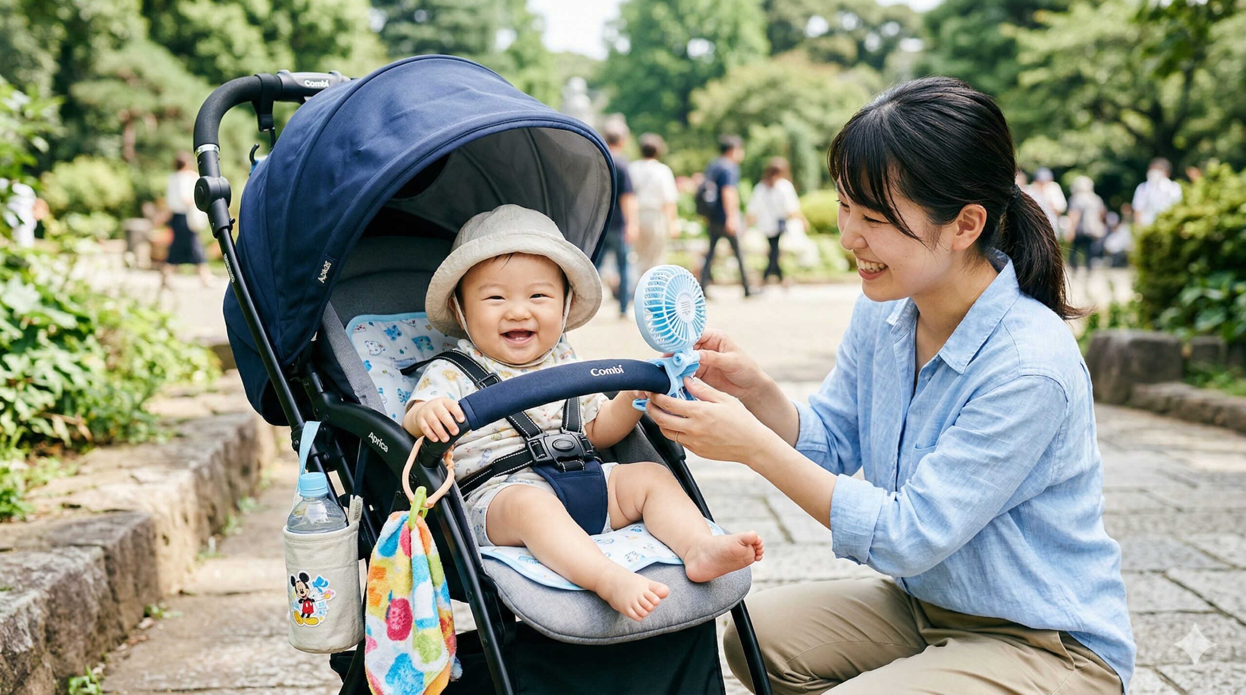 100均グッズで完成するベビーカーの暑さ対策｜ダイソーやセリアの便利アイテム活用術
