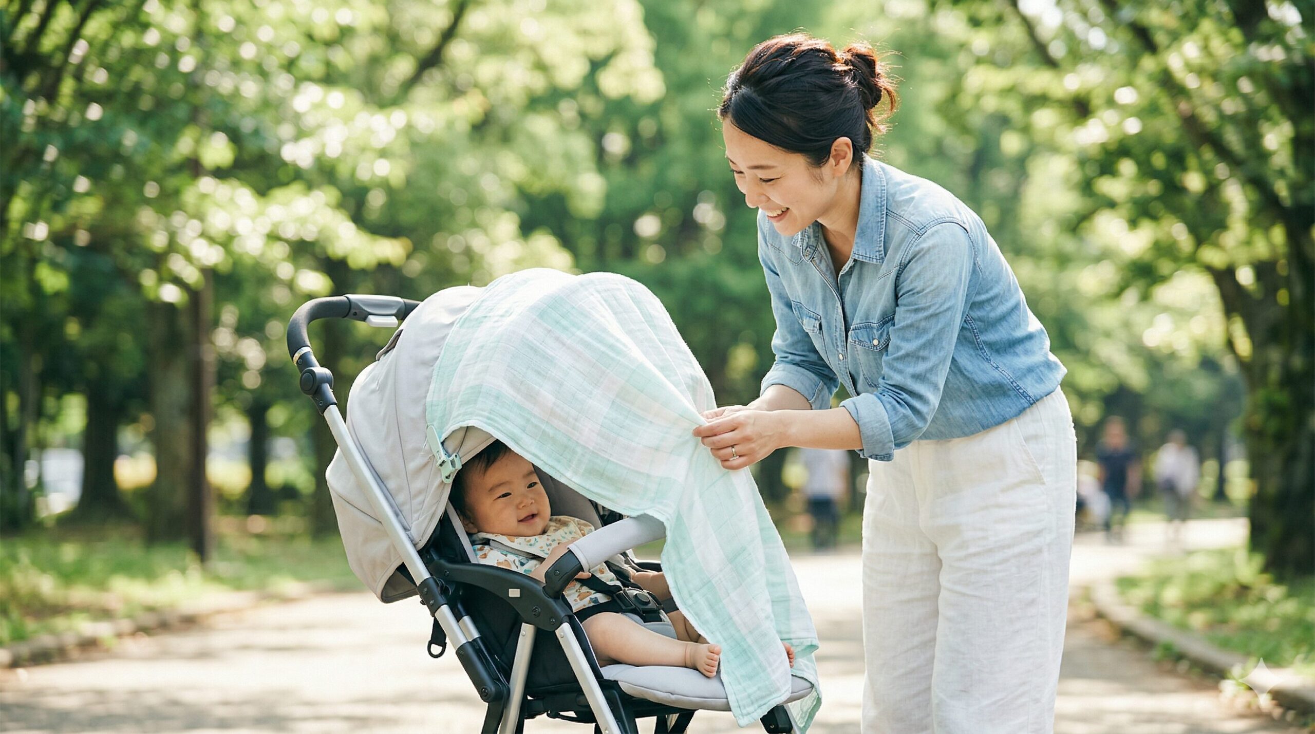 ベビーカーの夏の日除け対策にブランケット｜選び方と快適に過ごすコツ
